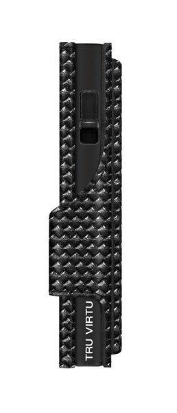 Tru Virtu CLICK & SLIDE Coin Pocket Diagonal Carbon Wallet  