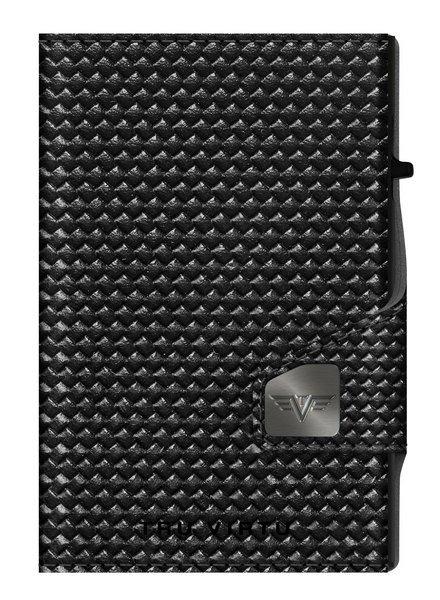 Tru Virtu CLICK & SLIDE Coin Pocket Diagonal Carbon Wallet  
