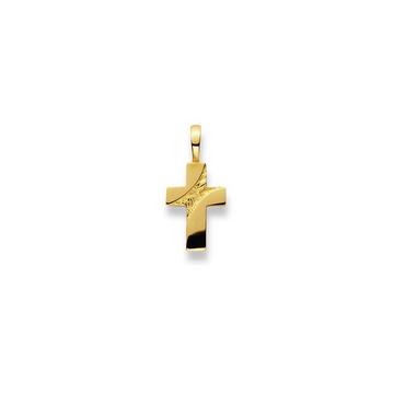 Pendentif croix en or jaune 750, 22x10mm