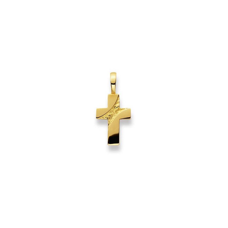 Anhänger Kreuz Gelbgold 750, 22x10mm