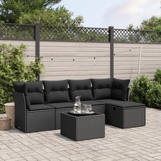 VidaXL set divano da giardino Polirattan  