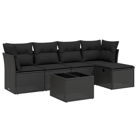 VidaXL set divano da giardino Polirattan  