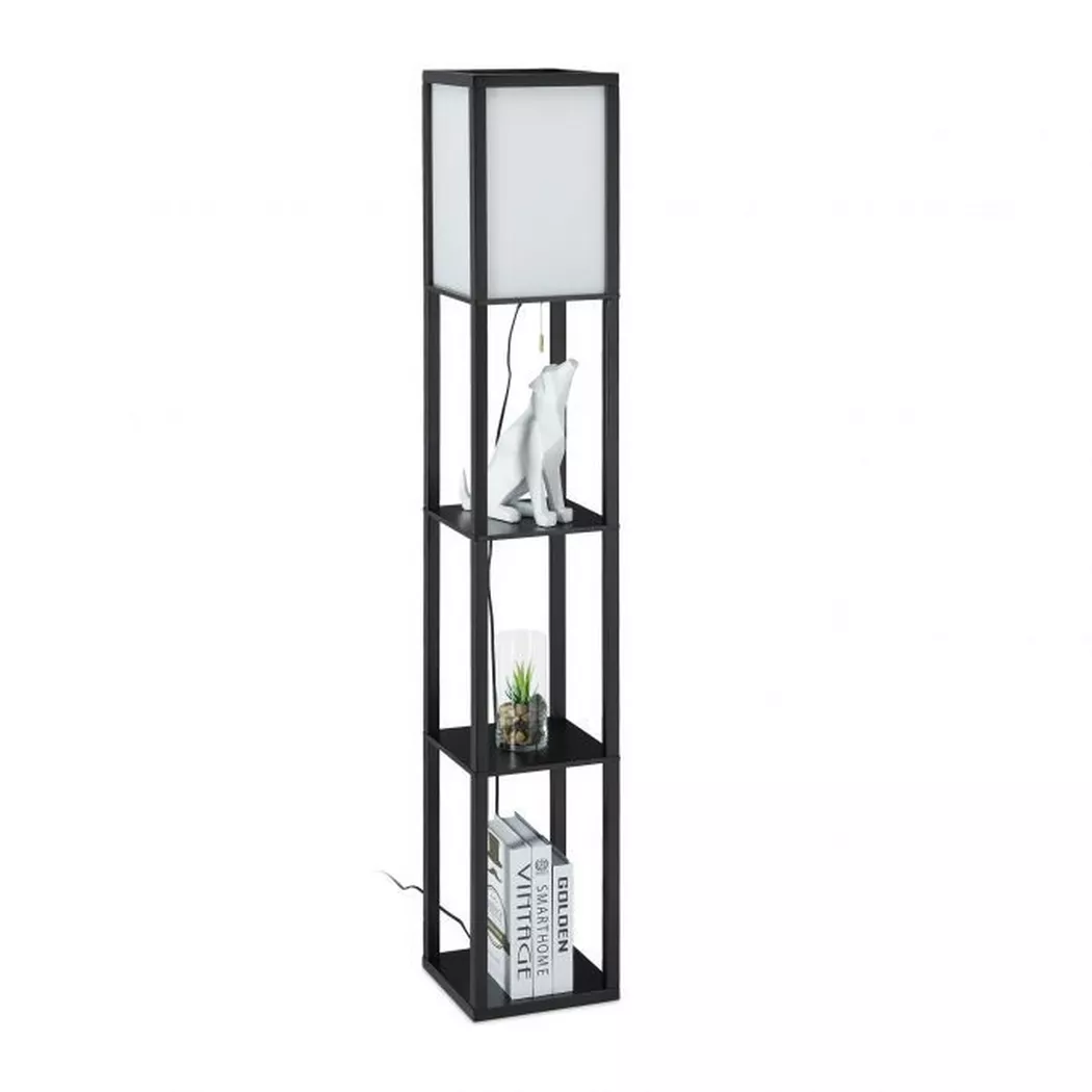 B2X – Stehleuchte mit Ablage Schwarz, 50 CM