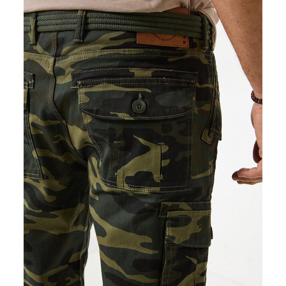 Joe Browns Pantalon Cargo Camouflage Kaki Coupe Droite  