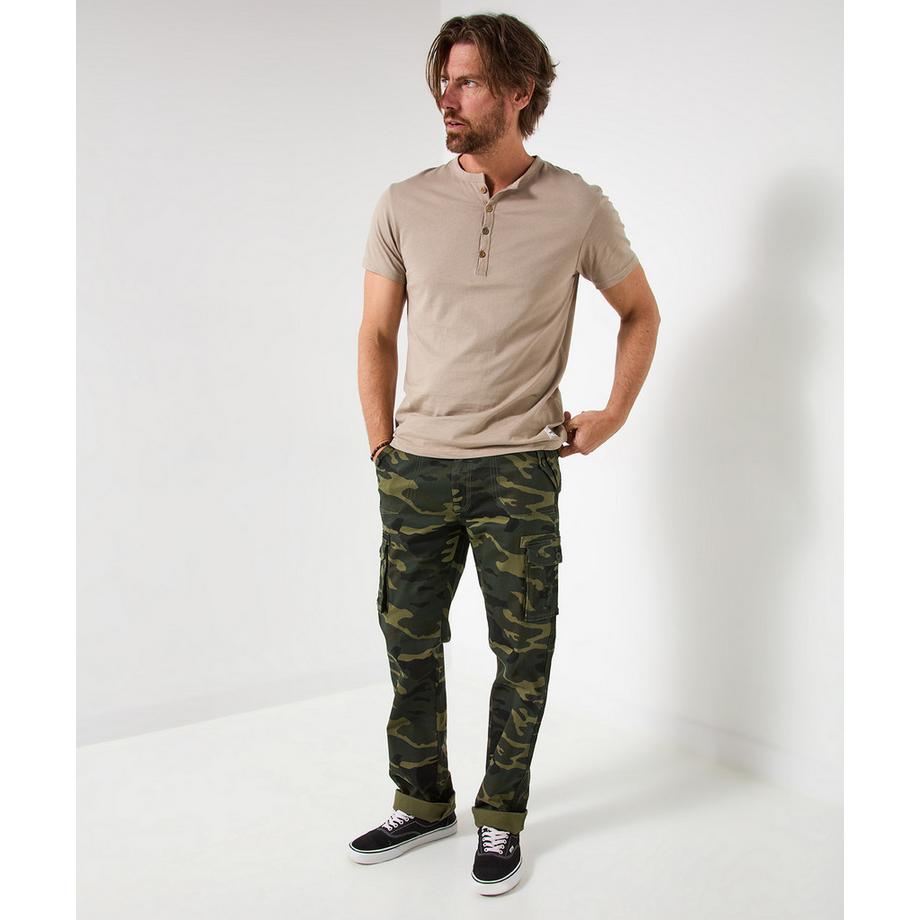 Joe Browns Pantalon Cargo Camouflage Kaki Coupe Droite  