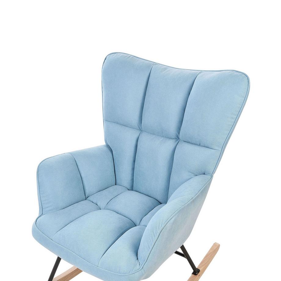 Beliani Fauteuil à bascule en Tissu Moderne OULU  