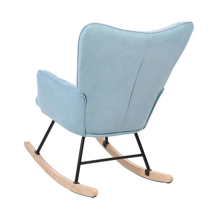 Beliani Fauteuil à bascule en Tissu Moderne OULU  