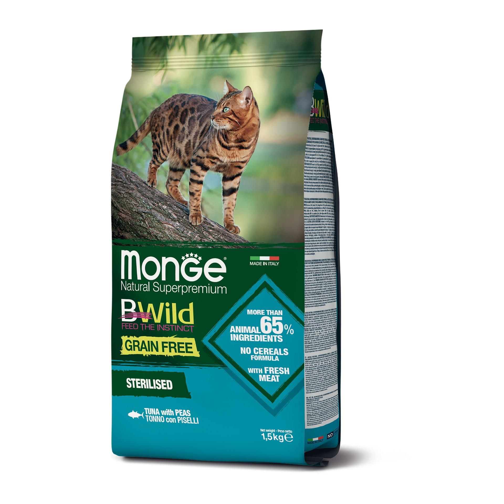 Monge  Katze Bwild Sterilisiert Thunfisch 1,5kg 