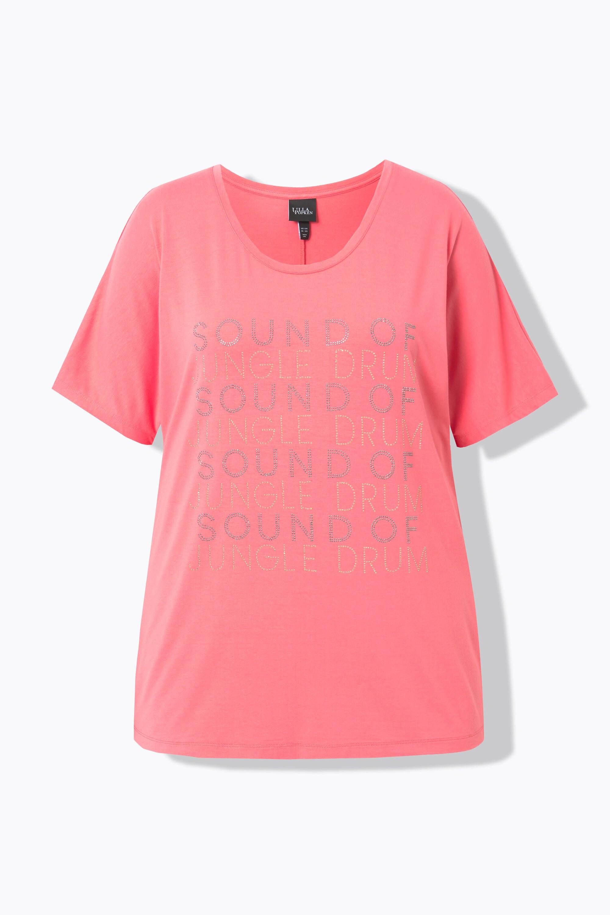 Ulla Popken  T-Shirt, Schriftmotiv, oversized, Rundhals, Halbarm 