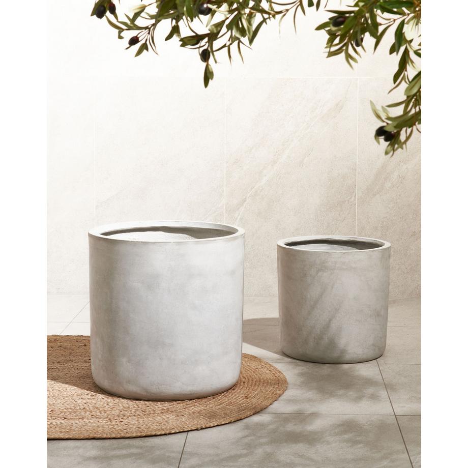 Beliani Vaso per piante en Fibra d'argilla Industriale MESSENE  