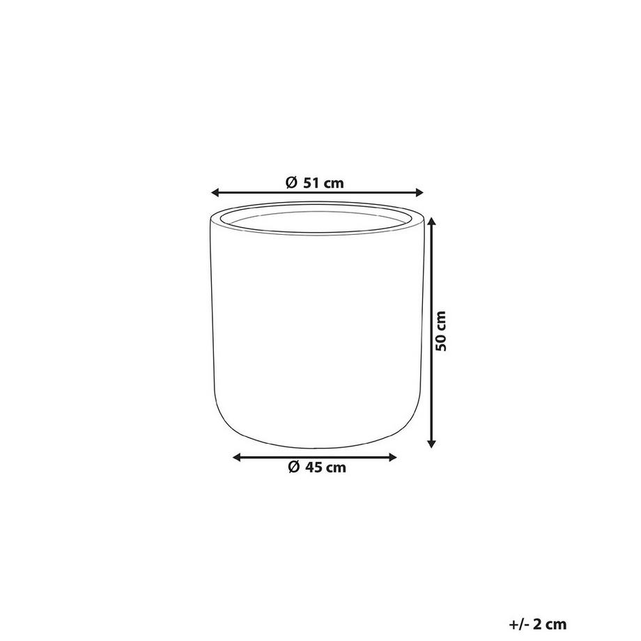 Beliani Vaso per piante en Fibra d'argilla Industriale MESSENE  