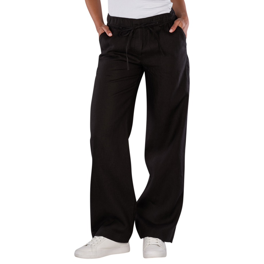 Chiara Belt Chino Wide Leg Pure Linen