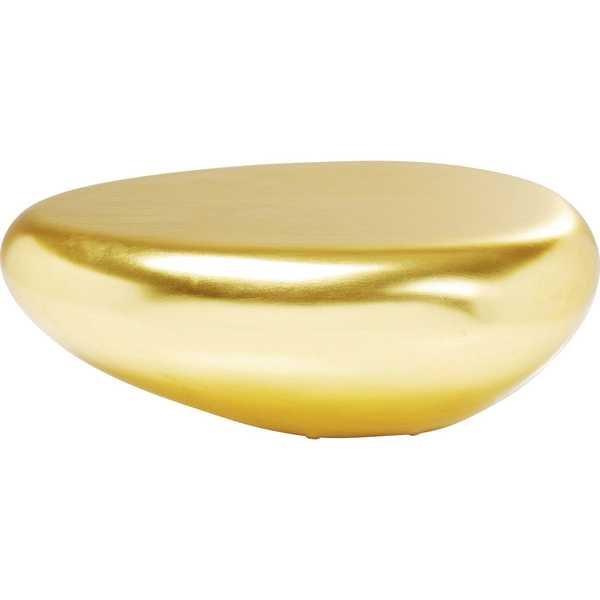 KARE Design Couchtisch Pebble Gold 122x96cm  