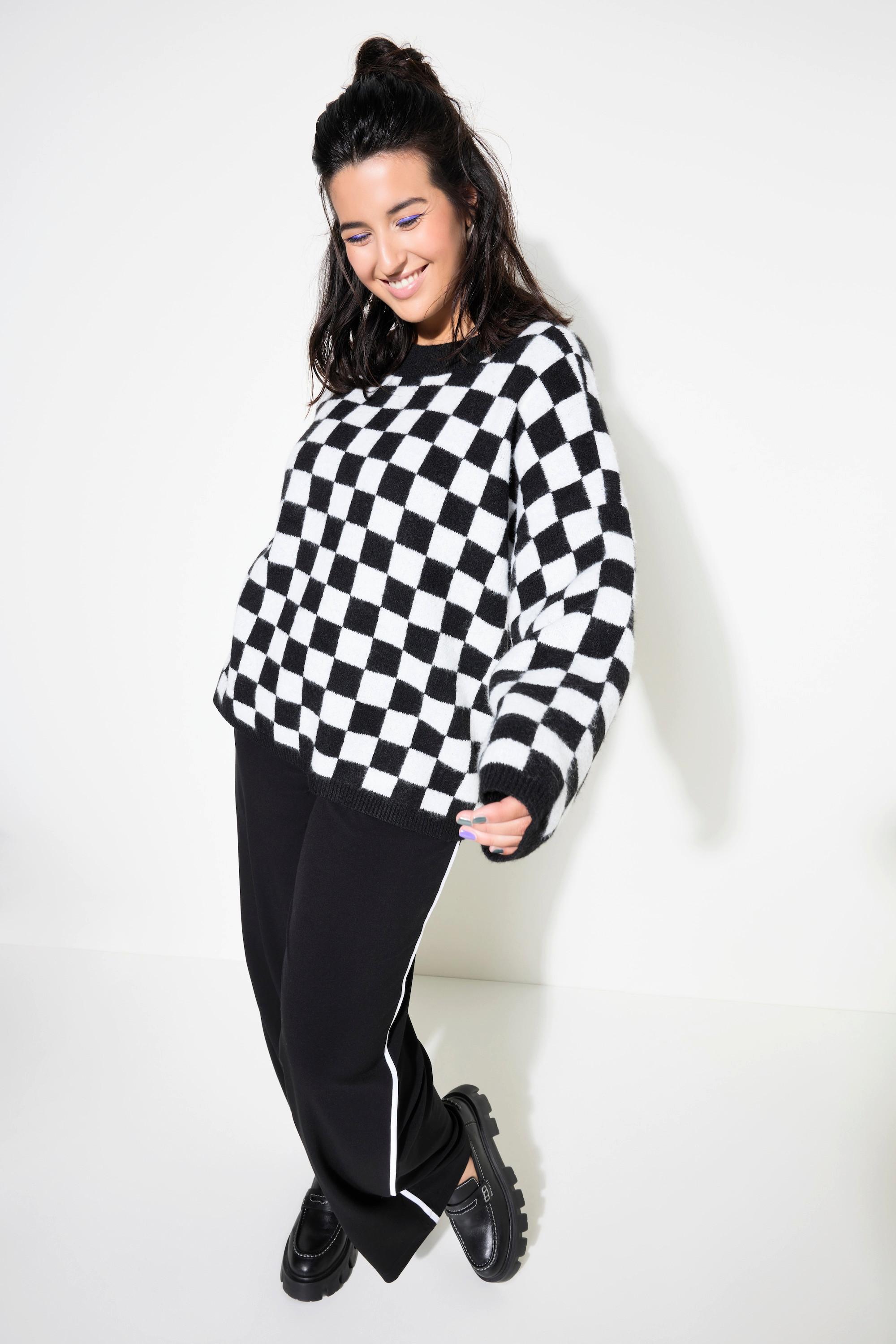 Studio Untold  Pullover, Oversize Boxy Shape, Karomuster 