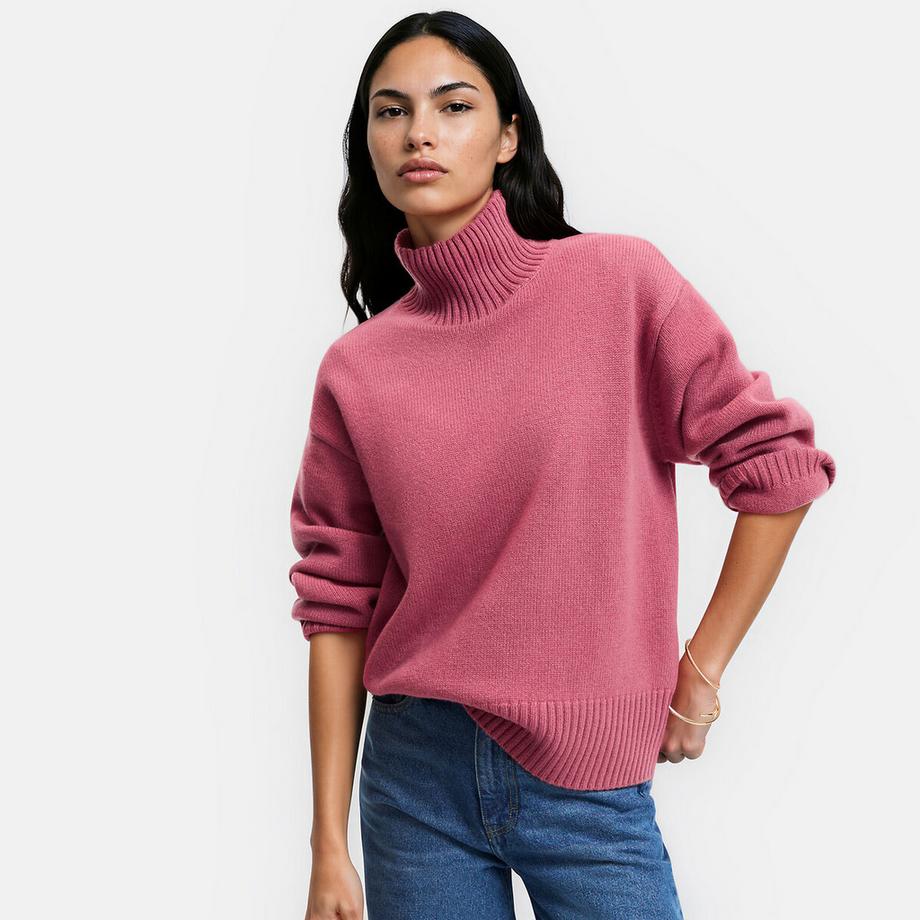 Pullover mit Stehkragen aus Wolle
