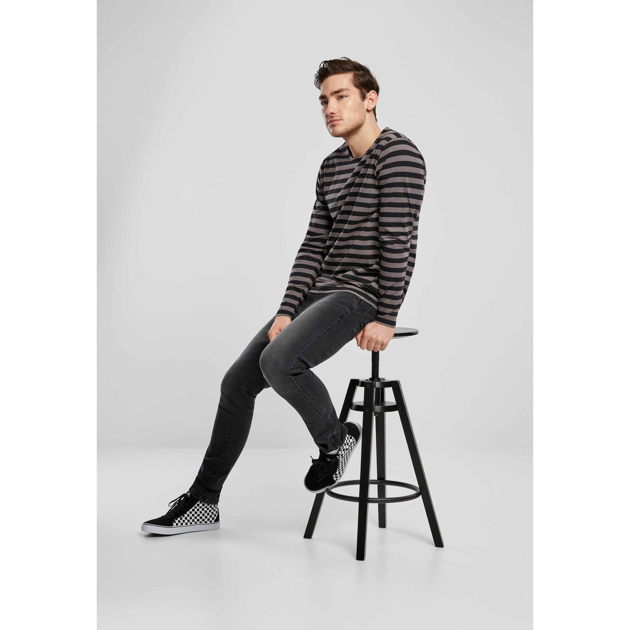URBAN CLASSICS Maglietta Maniche Lunghe Regular Stripe  