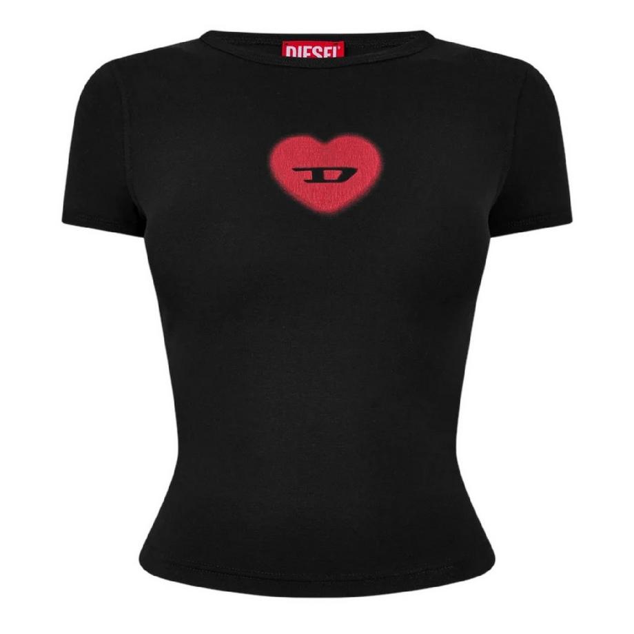 Tele T-Shirt, Kurz Geschnitten, Anliegend