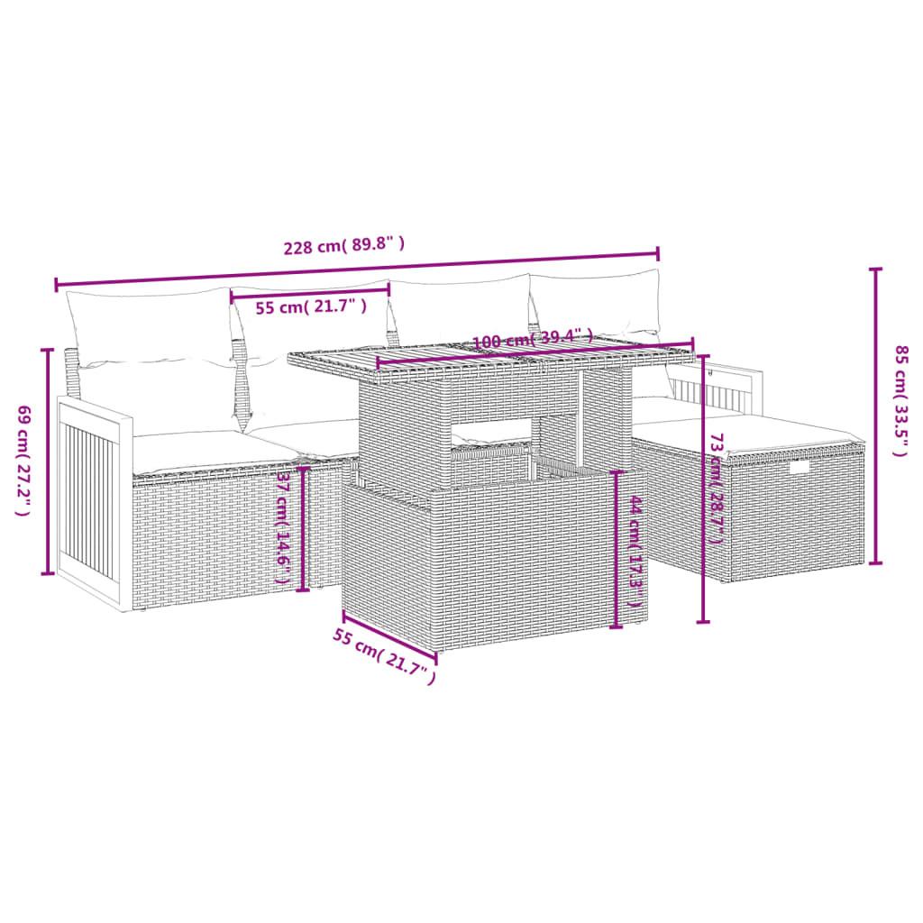 VidaXL Garten sofagarnitur poly-rattan  