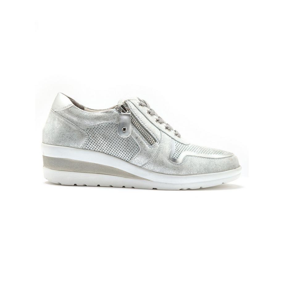 scarpe da basket alla caviglia in pelle da donna