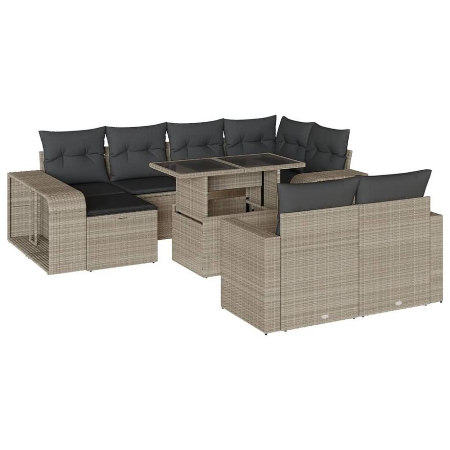 Ensemble de canapés de jardin rotin synthétique