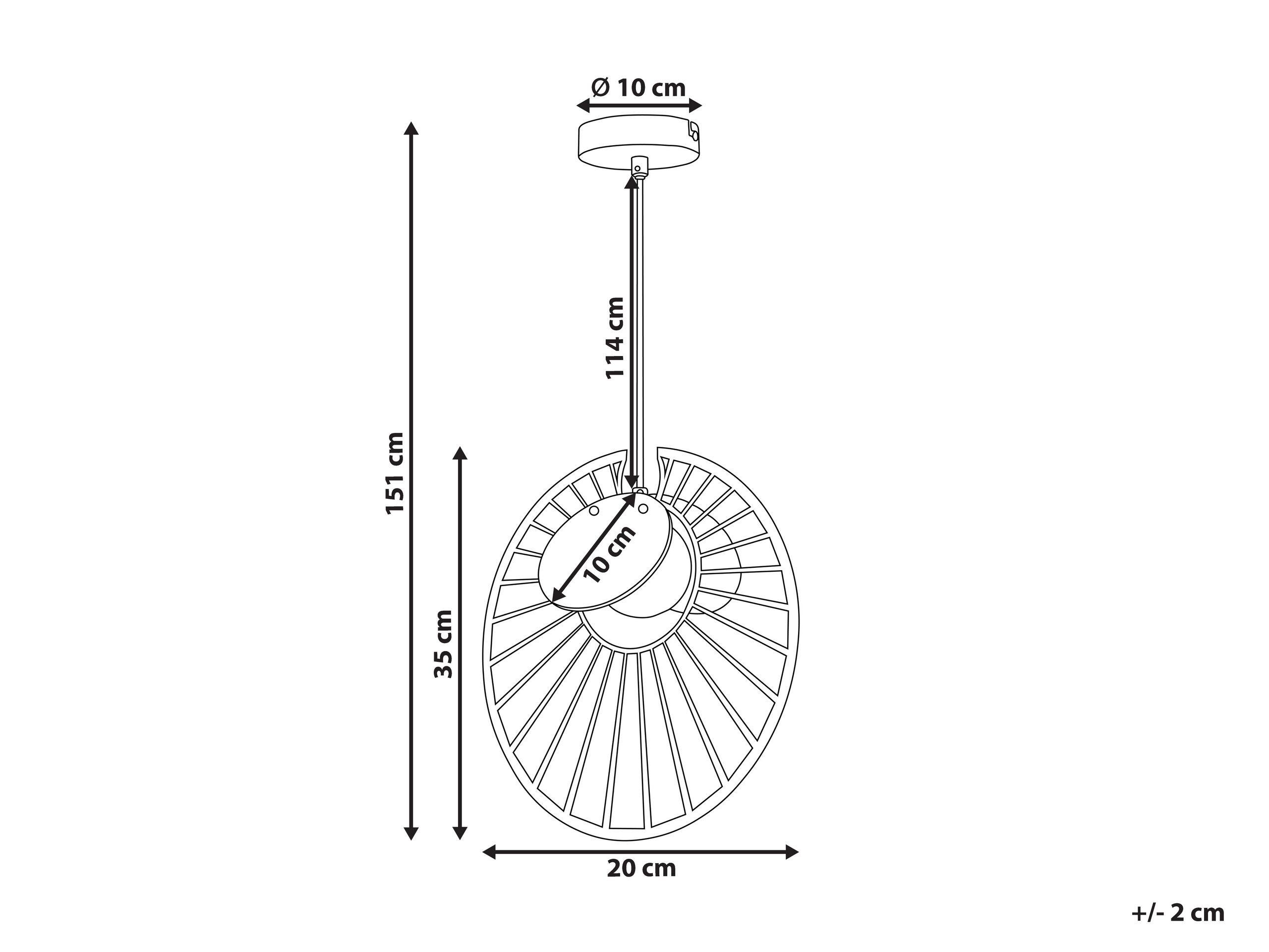 Beliani Lampadario en Ferro Moderno BARGO  