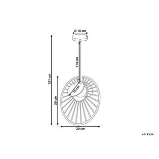 Beliani Hängeleuchte aus Eisen Modern BARGO  