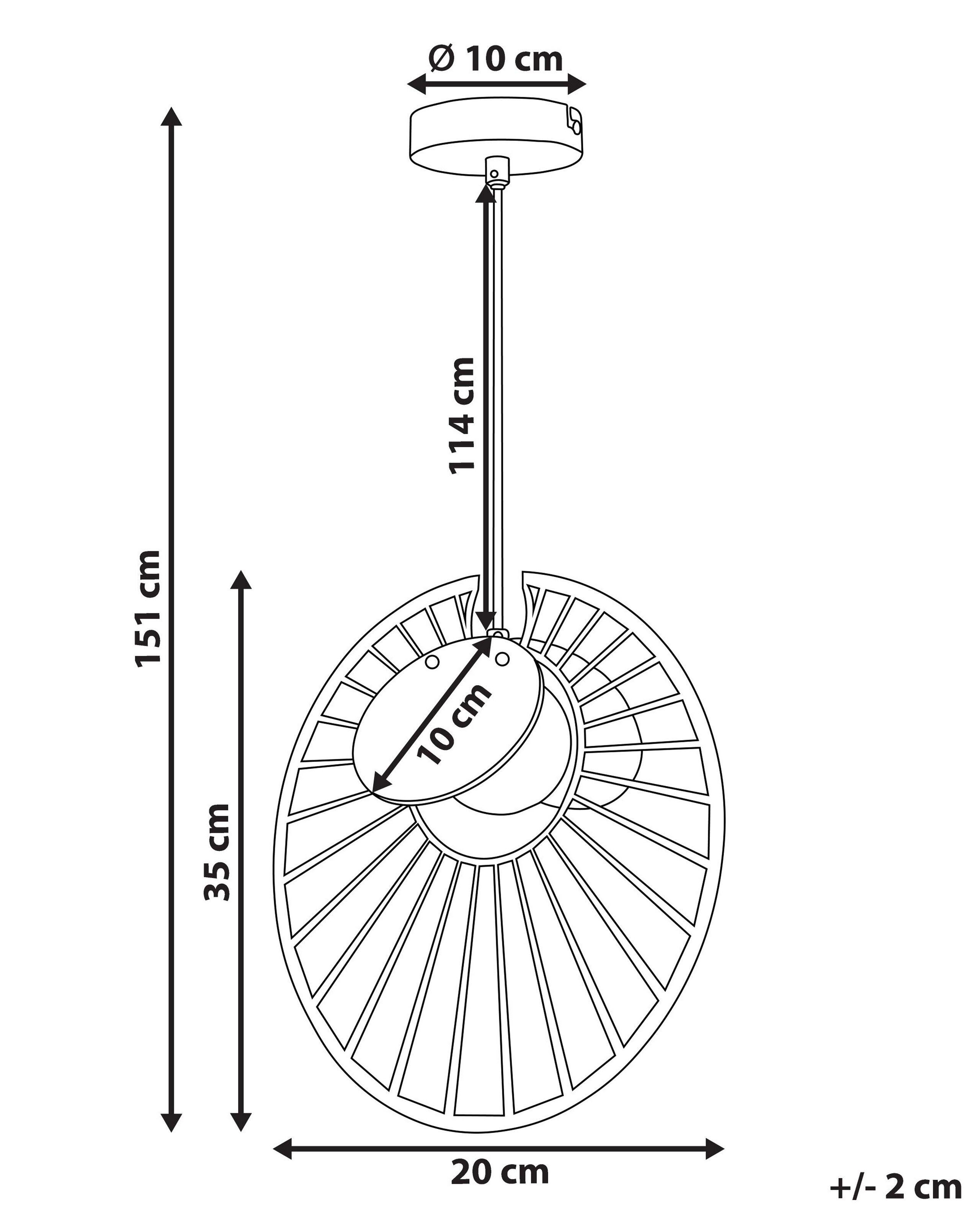 Beliani Lampe suspension en Métal Moderne BARGO  