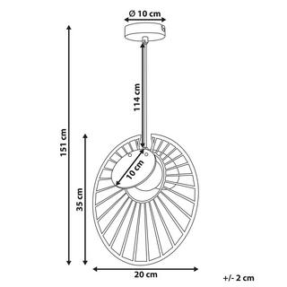 Beliani Lampe suspension en Métal Moderne BARGO  