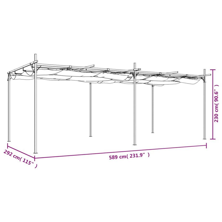 VidaXL pergola Tessuto  