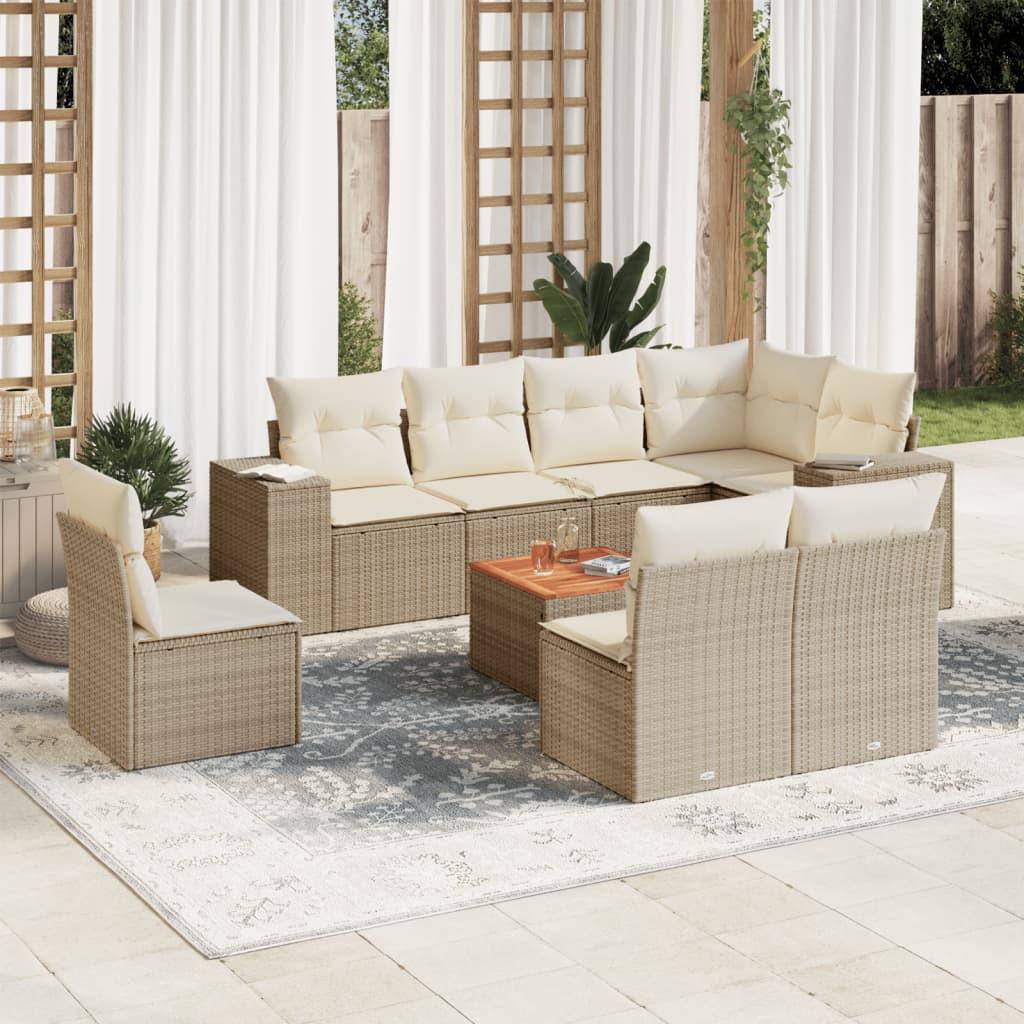 VidaXL set divano da giardino Polirattan  