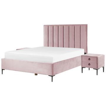 Schlafzimmer Set aus Samtstoff SEZANNE