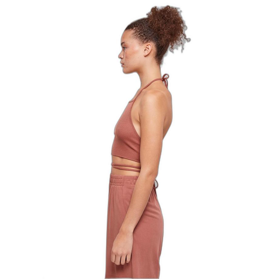 URBAN CLASSICS Cropped Geripptes Trapez Tanktop  