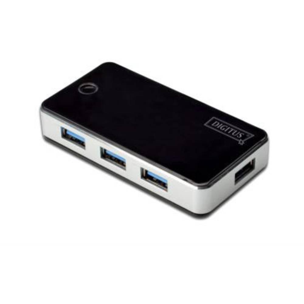 Digitus  4 Port USB 3.2 Gen 1-Hub (USB 3.0) Schwarz, Silber 