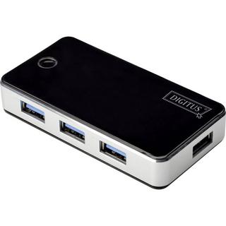 Digitus  4 Port USB 3.2 Gen 1-Hub (USB 3.0) Schwarz, Silber 