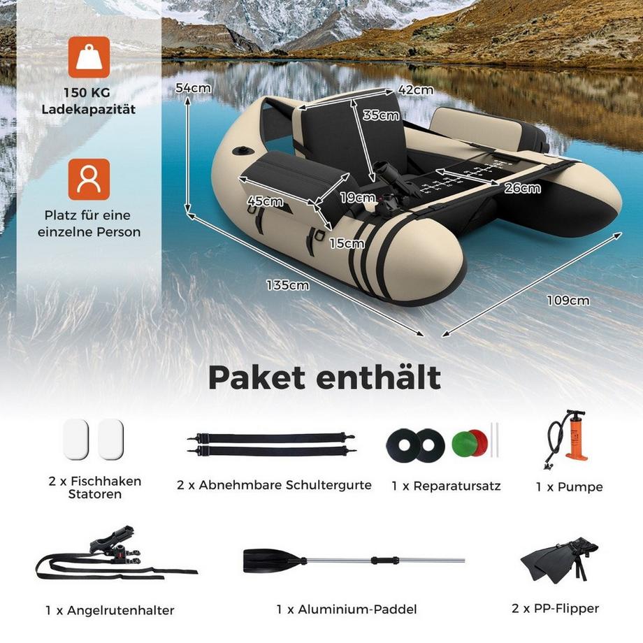 Northix  Tube de pêche gonflable 