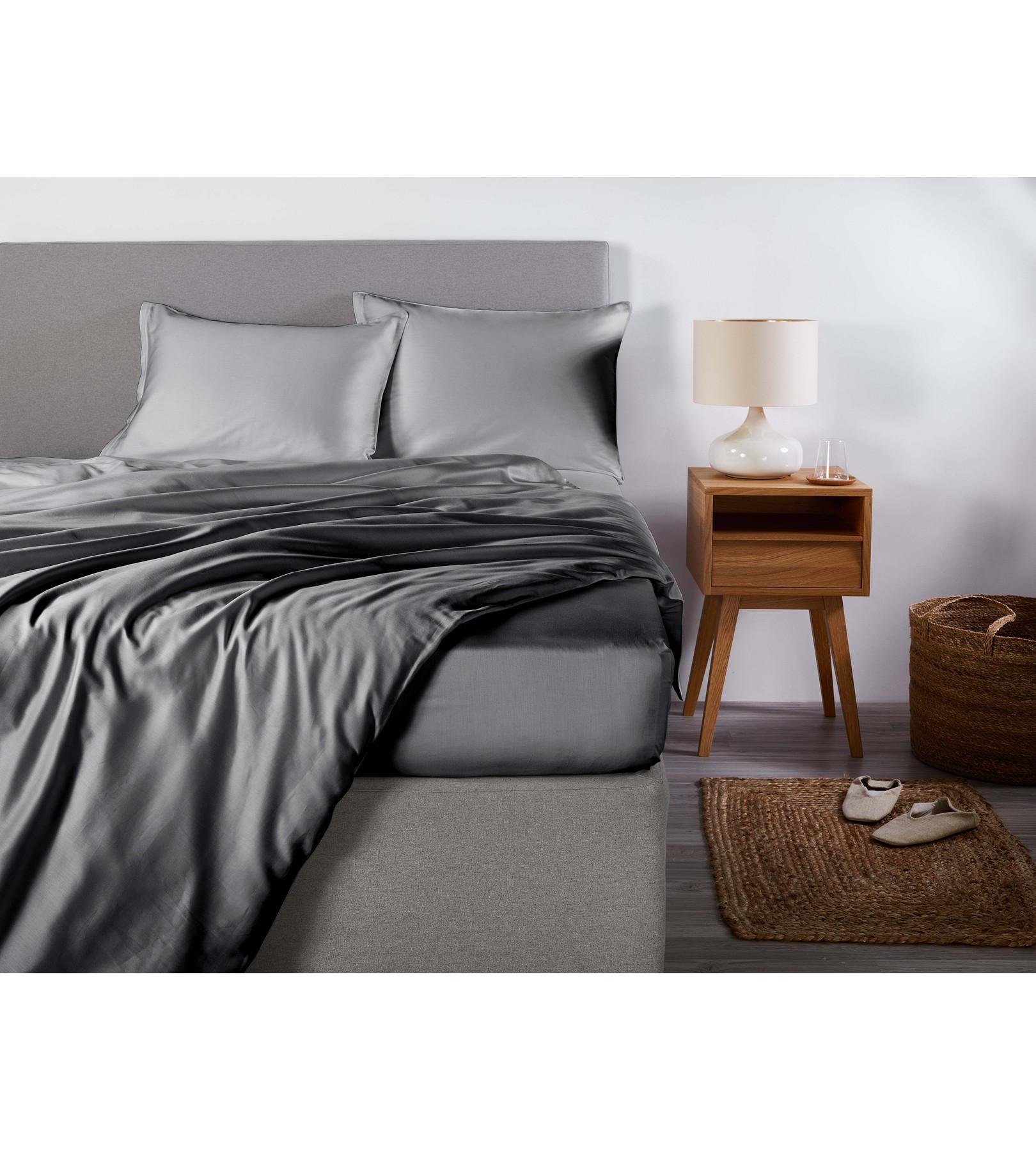 Living Home Set Biancheria da Letto Uni Satin 100  