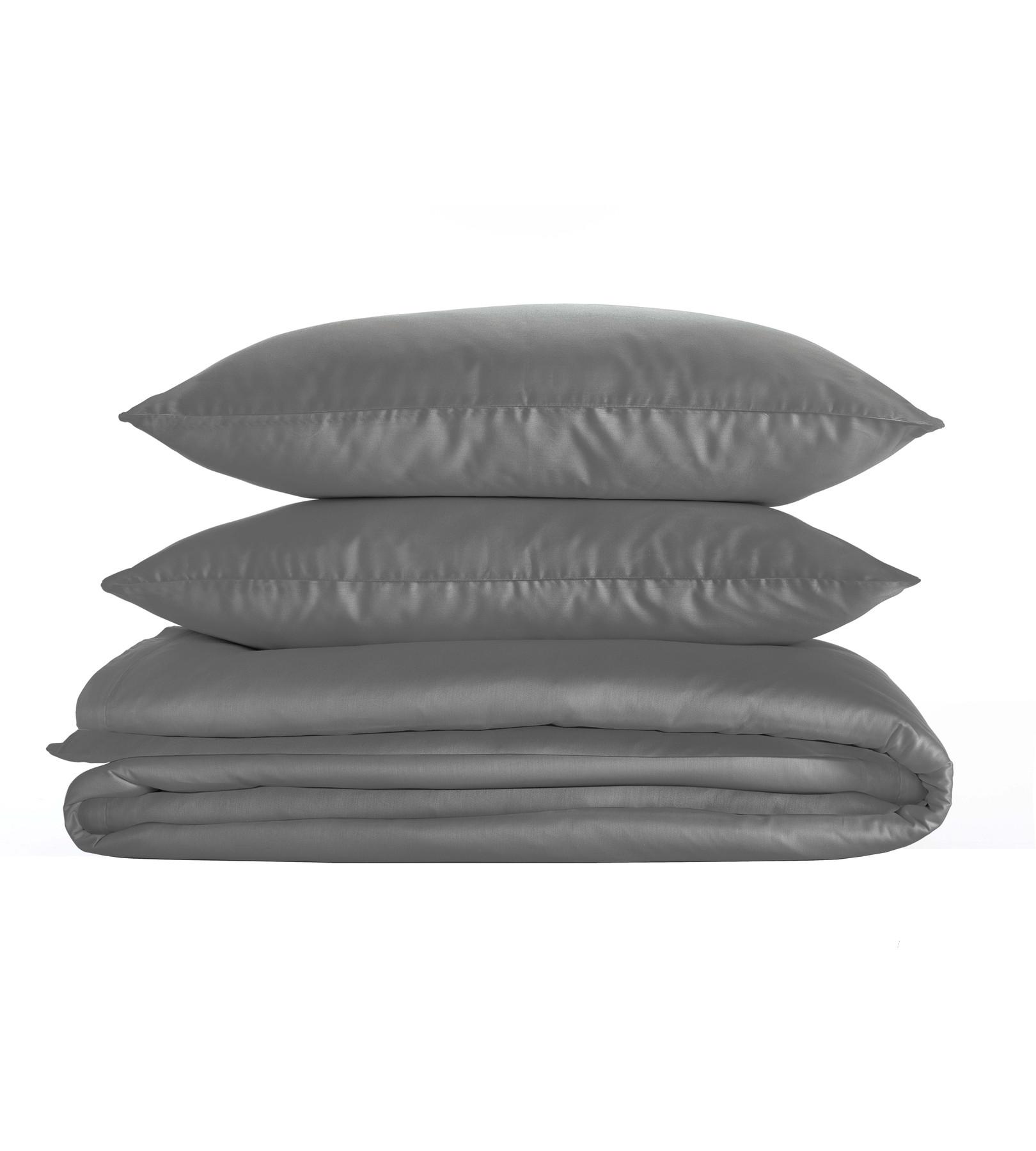 Living Home Set Biancheria da Letto Uni Satin 100  