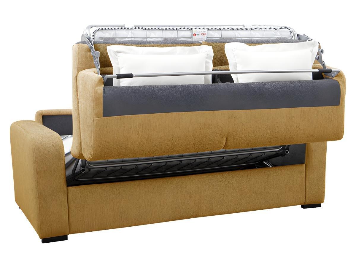 Vente-unique Canapé 3 places conible express en tissu BEVIS Matelas  