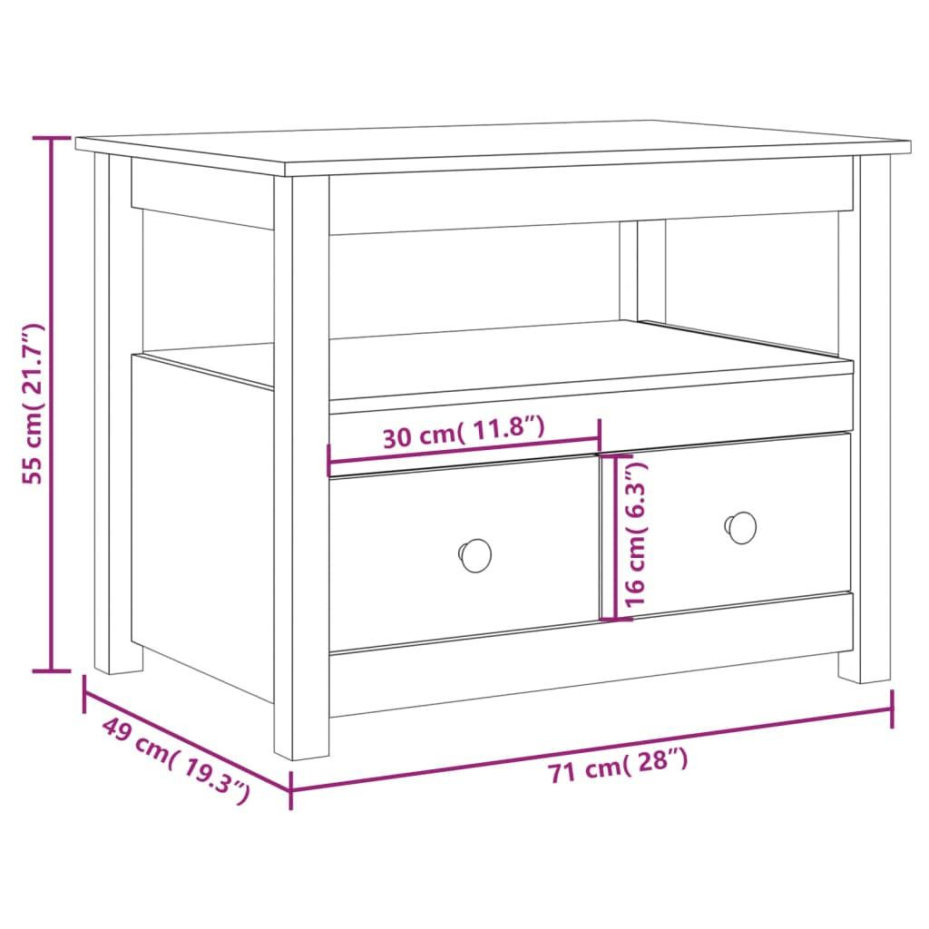 VidaXL Table basse bois de pin  