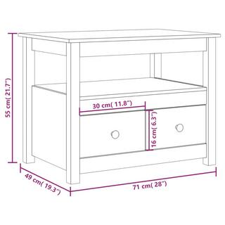 VidaXL Table basse bois de pin  