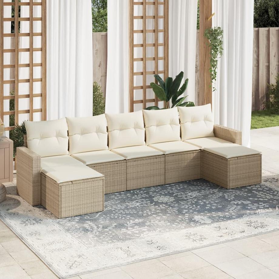 VidaXL set divano da giardino Polirattan  