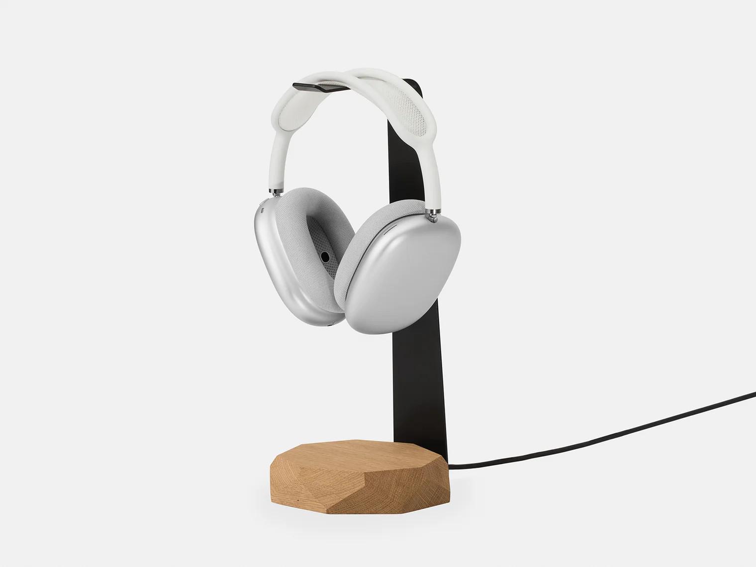 Oakywood  2in1 Headphones Stand - Kopfhörerständer mit kabellosem Handy-Ladegerät 