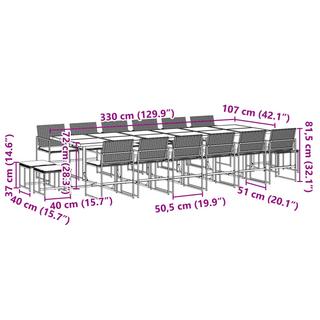 VidaXL set da pranzo da giardino Polirattan  