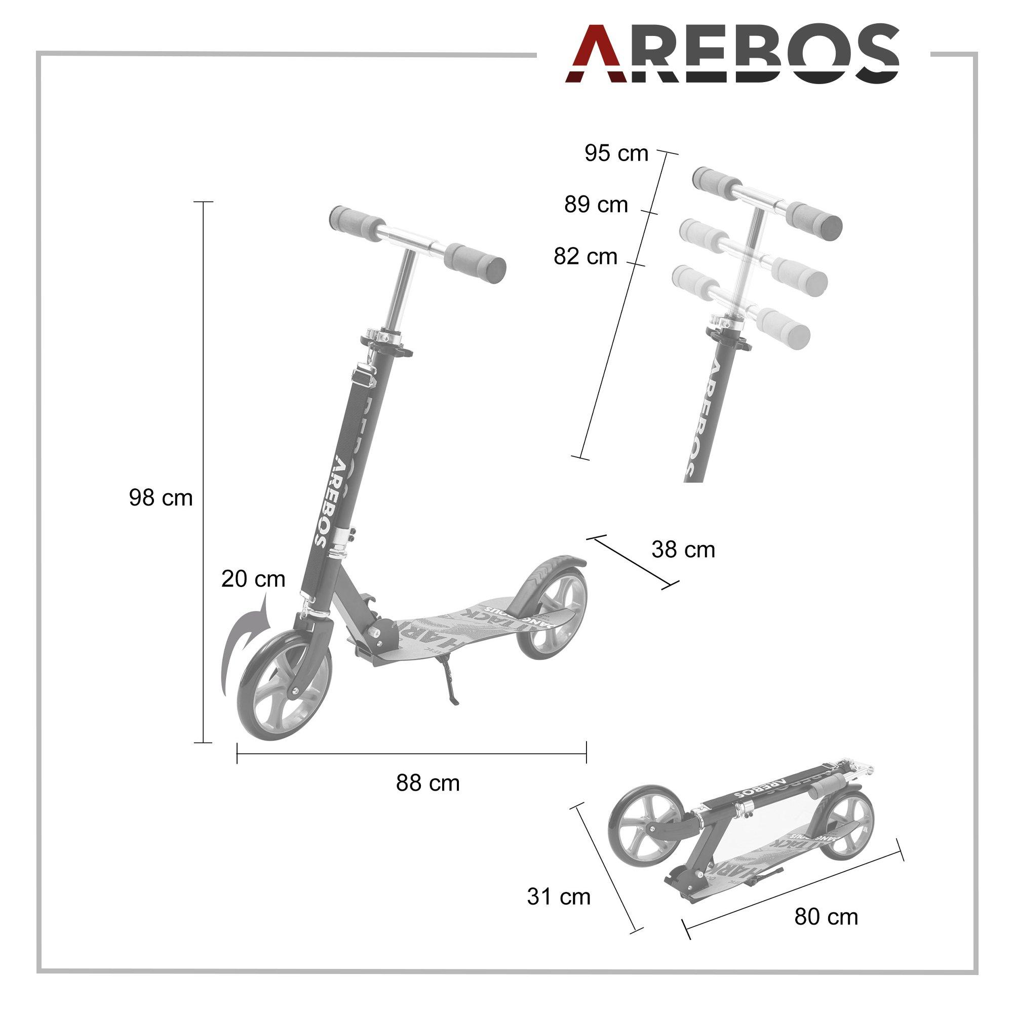 Arebos  Tretroller Kickroller Cityroller Kinderroller Erwachsene Scooter 