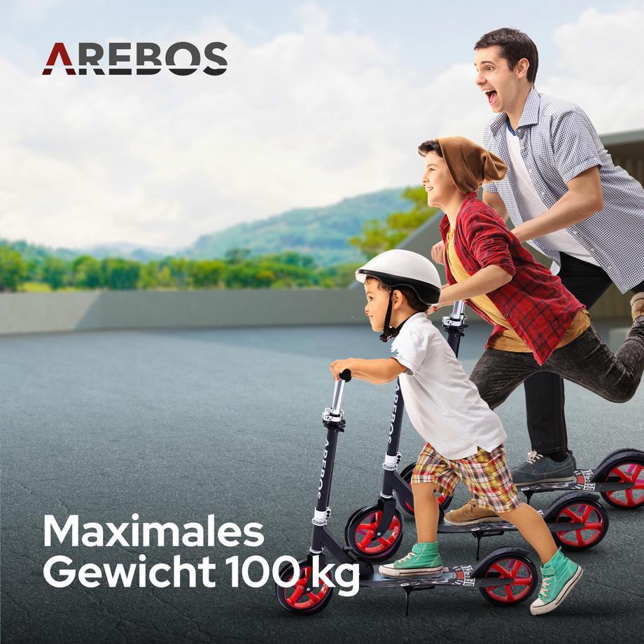Arebos  Tretroller Kickroller Cityroller Kinderroller Erwachsene Scooter 