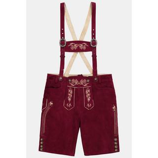 JP1880  Lederhosen in tradizionale stile Tracht in pelle vera con ricami 