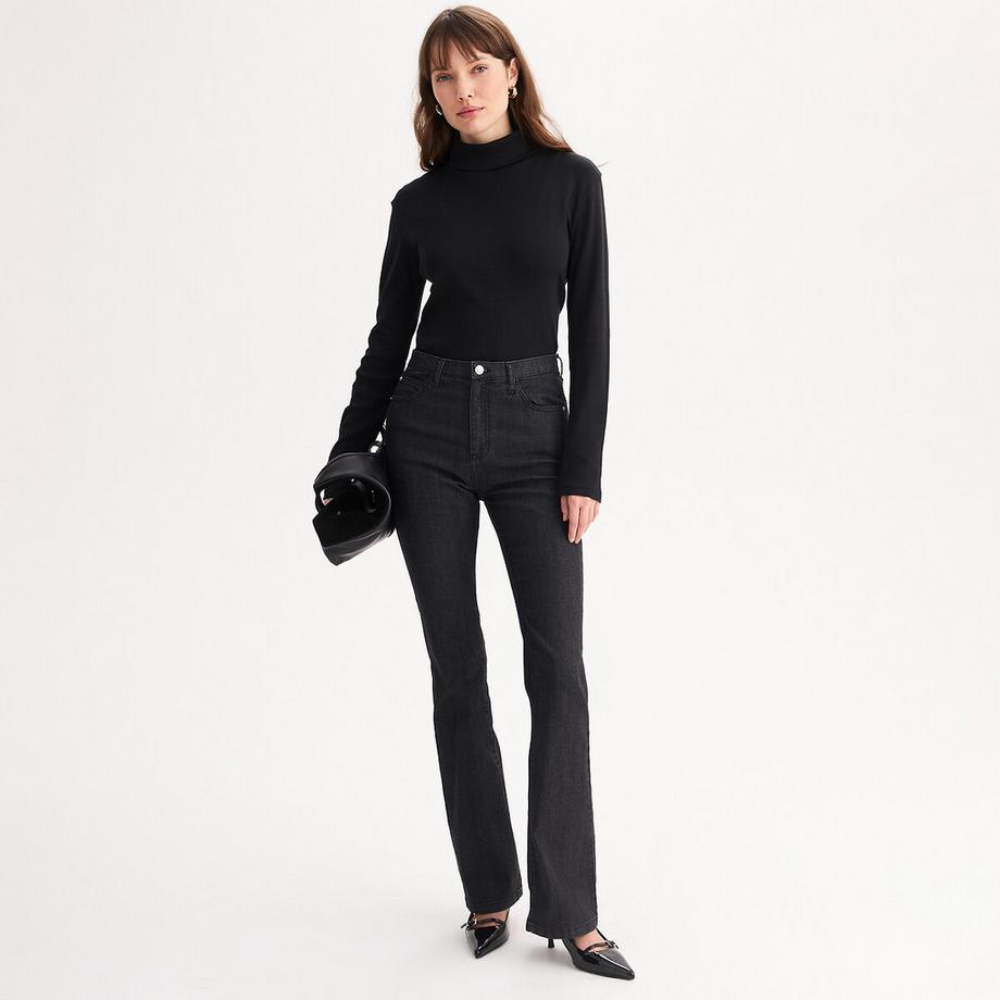 La Redoute Collections Maglietta a collo alto maniche lunghe  