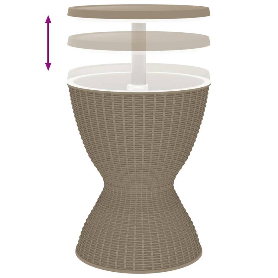 VidaXL Tisch mit eiskühler polypropylen  