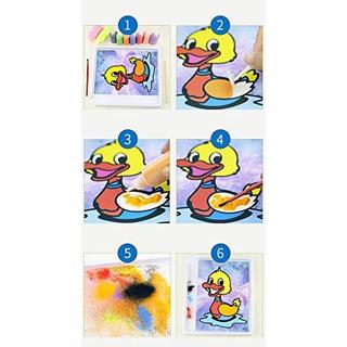 Activity-board  Packs de cartes de peinture sur sable, Kit de coloriage artistique pour enfants, bricolage en papier, avec 12 bouteilles de sable à colorier pour enfants 