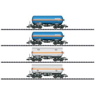 MiniTrix  SET de 4 wagons-citernes de l'EVA/WACKER, MHI 